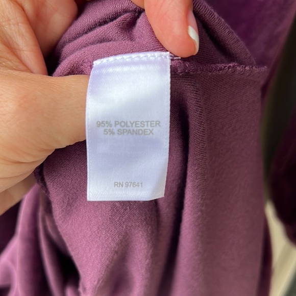 J. Jill Crushed Velvet Long Sleeve Shift Dress Tunic Huckleberry Purple Size XS - Picture 4 of 7